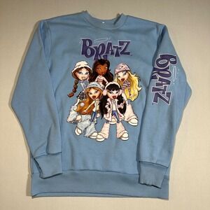 Bratz Winter Girls Sweatshirt Y2K Blue Crewneck MGA Official 2000s Sm Cozy Vibes